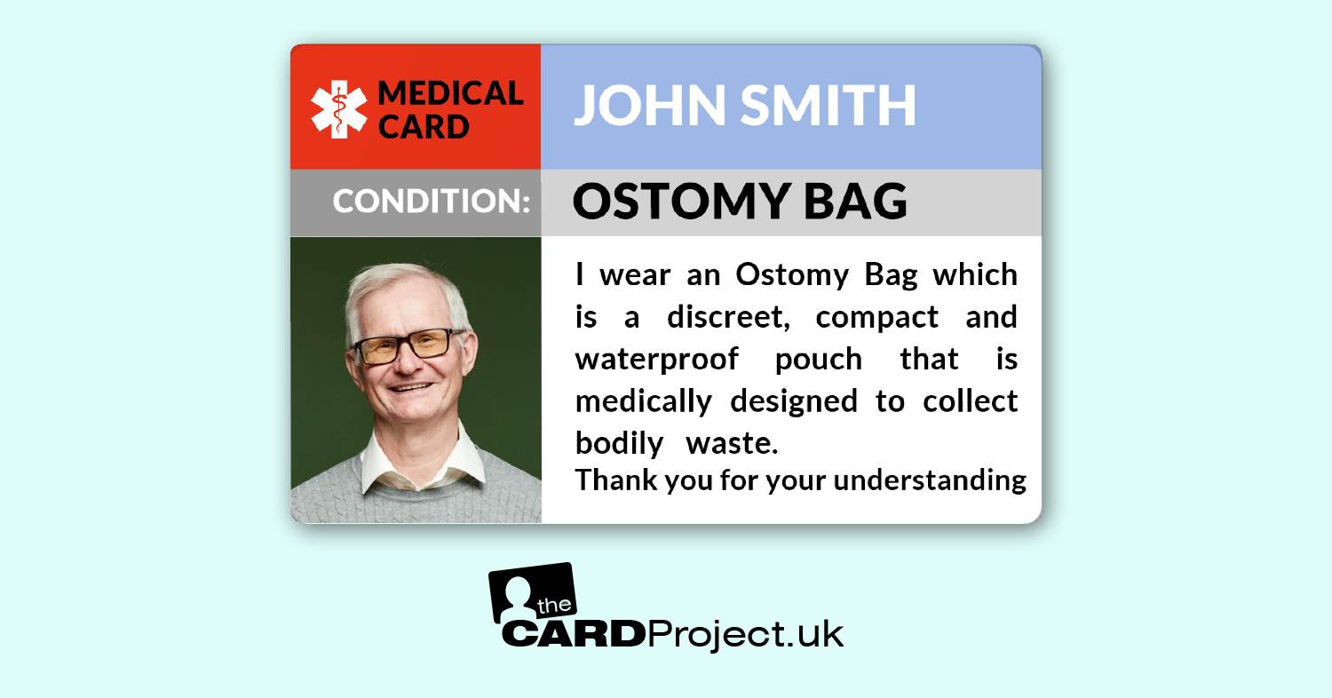Ostomy Medical ID Photo Card 